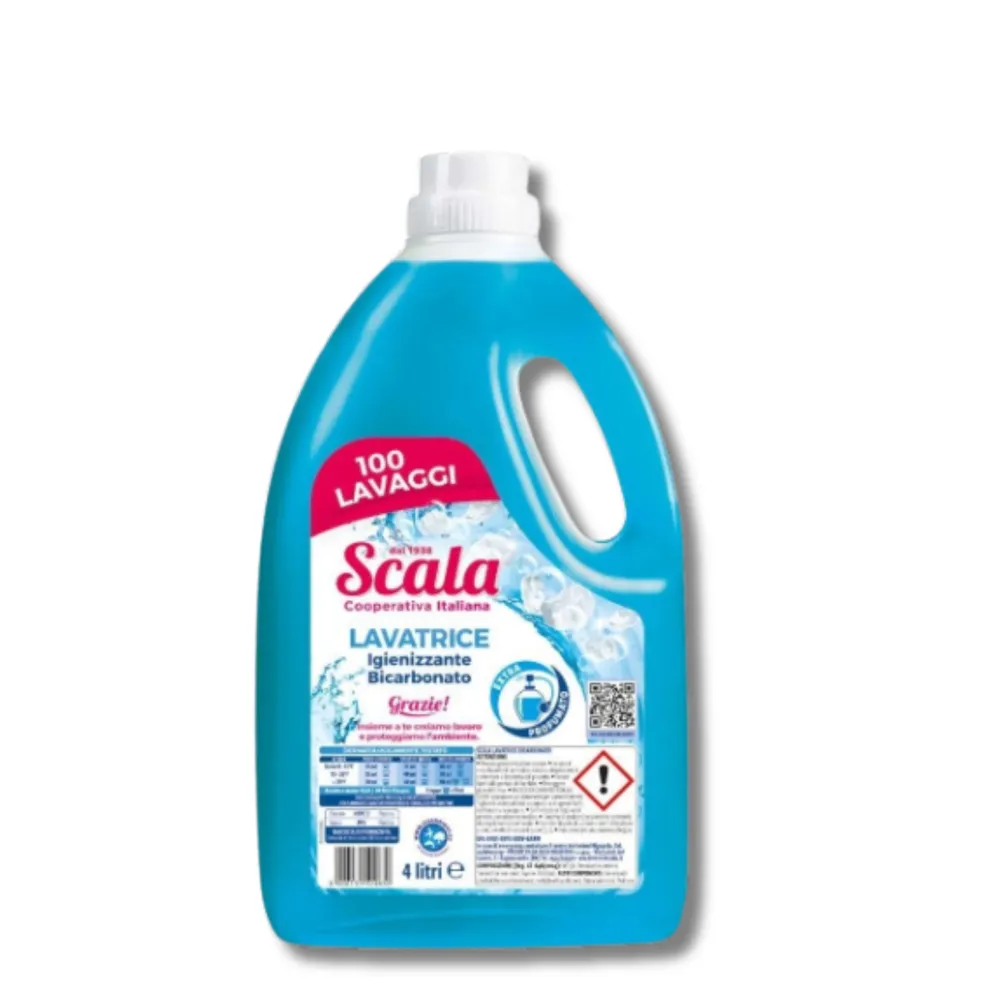 Baltų audinių koncentruotas skalbiklis su soda  Jūros gaiva SCALA 4000ml (100 SKALBIMŲ)