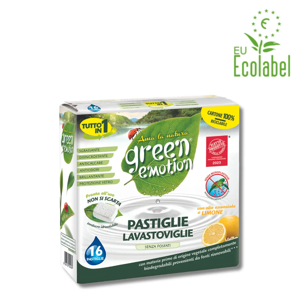 Ekologiškos indaplovių tabletės Green Emotion 16 vnt.