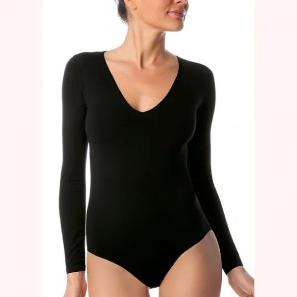 Švelniai formuojantis bodis ilgomis rankovėmis 