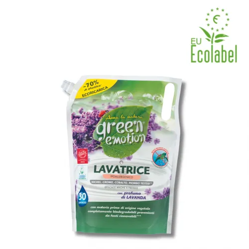 Ekologiškas skalbiklis GREEN EMOTION 1500 ml papildymas; (30 skalbimų)