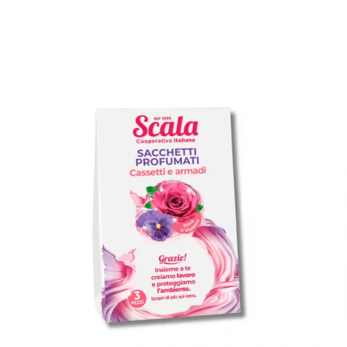 Kvapieji maišeliai stalčiams ir spintoms Rožė ir Našlaitė SCALA 3x7g