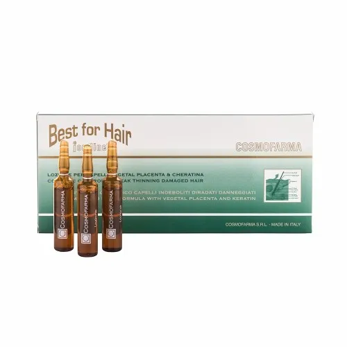 Plaukų šaknis stiprinantis serumas su augalinės placentos ekstraktu BEST FOR HAIR 10ml
