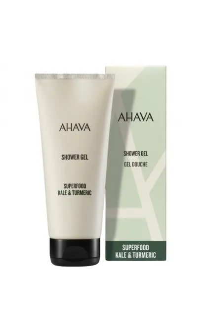 AHAVA KALE &amp; TURMERIC DUŠO GELIS, 200 ML