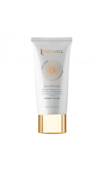 KEENWELL SUN ATTITUDE ANTI-SAND APSAUGINĖ ĮDEGI SKATINANTI EMULSIJA KŪNUI SPF50, 150 ML