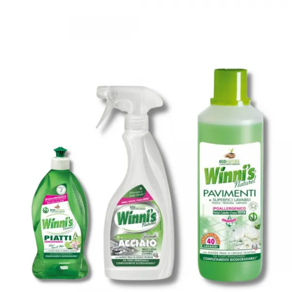 GERA KAINA! EKOLOGIŠKAS BUITINĖS CHEMIJOS RINKINYS VIRTUVEI 2 WINNI S