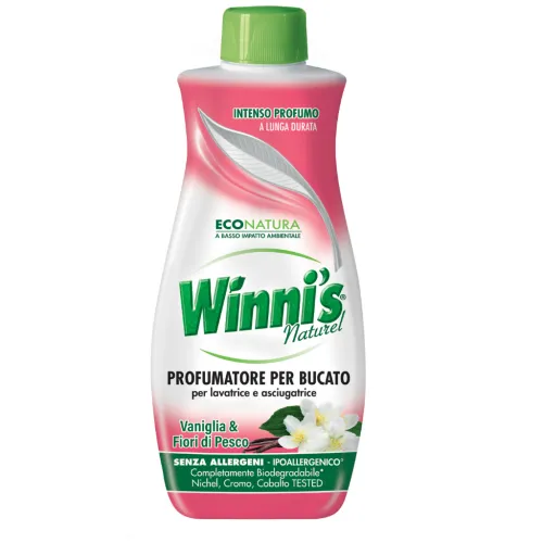 EKOLOGIŠKAS KVAPAS SKALBINIAMS VANILĖ IR PERSIKŲ ŽIEDAI WINNI S 250ML 