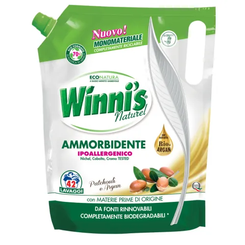 EKOLOGIŠKAS SKALBINIŲ MINKŠTIKLIS PAČIULIS IR ARGANAS WINNI S 1470ML 